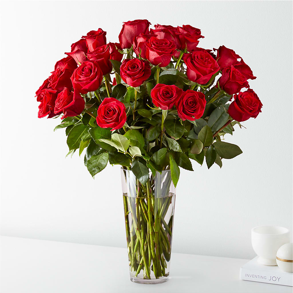 Long Stem Red Rose Bouquet – Village Bloom Florist, Folsom LA