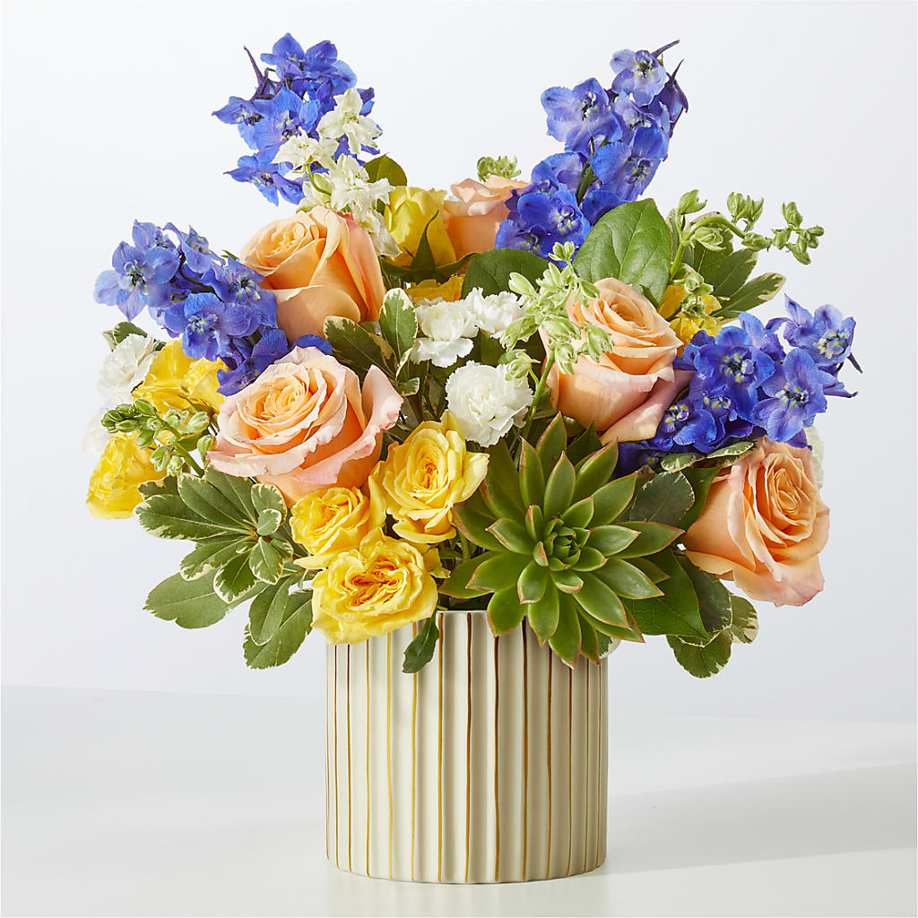 Cobalt Reverie Bouquet – Village Bloom Florist, Folsom LA