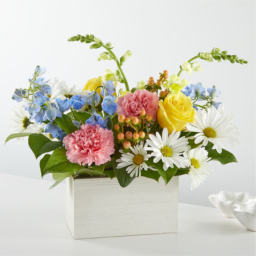 Sun Salutation Box Bouquet – Village Bloom Florist, Folsom LA