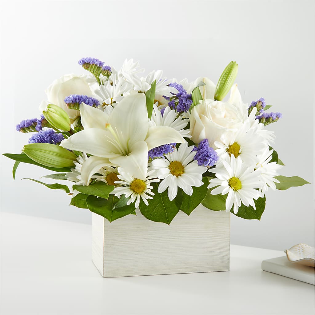 Beyond Blue Box Bouquet – Village Bloom Florist, Folsom LA