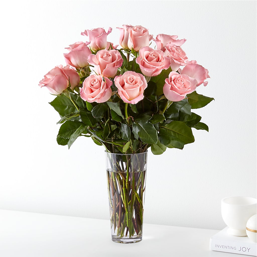 Long Stem Pink Rose Bouquet – Village Bloom Florist, Folsom LA