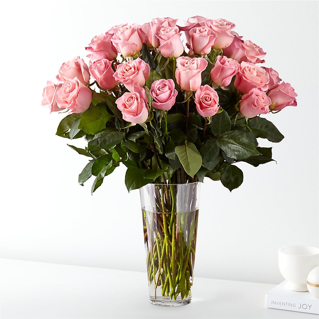 Long Stem Pink Rose Bouquet – Village Bloom Florist, Folsom LA