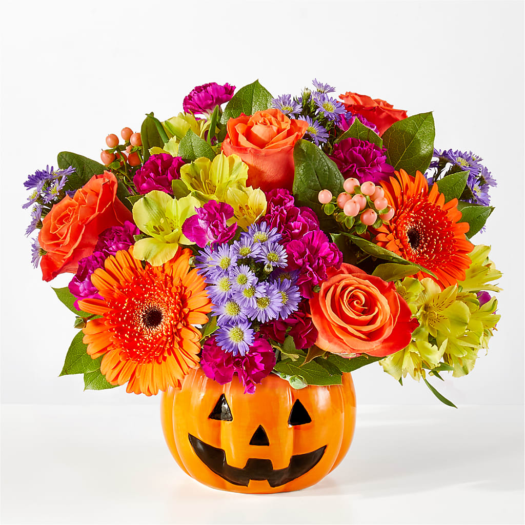 Tricks & Treats Pumpkin – Village Bloom Florist, Folsom LA