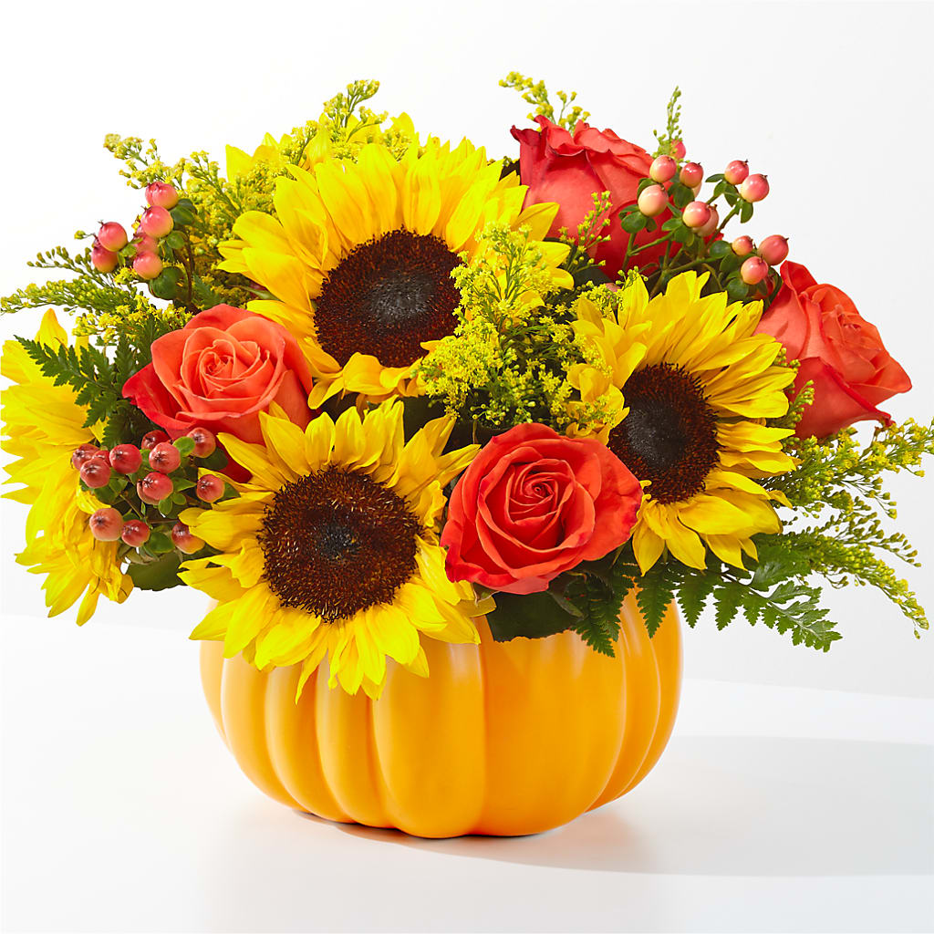 Pick of the Patch Pumpkin Bouquet – Village Bloom Florist, Folsom LA