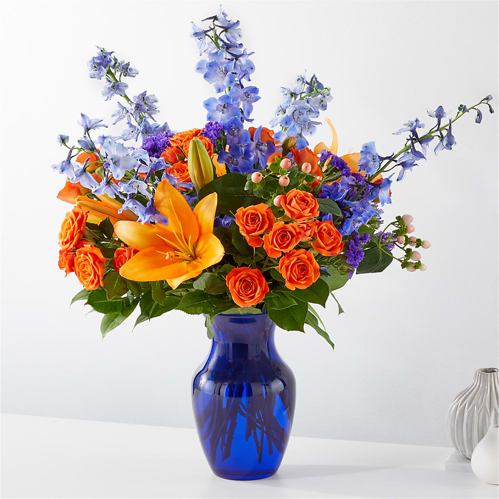 Radiant Citrus Bouquet – Village Bloom Florist, Folsom LA