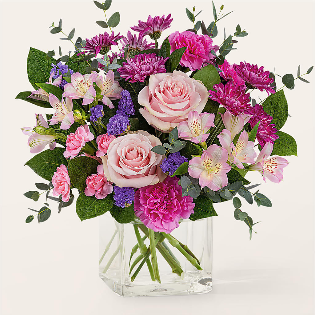 Rosy Radiance Bouquet – Village Bloom Florist, Folsom LA
