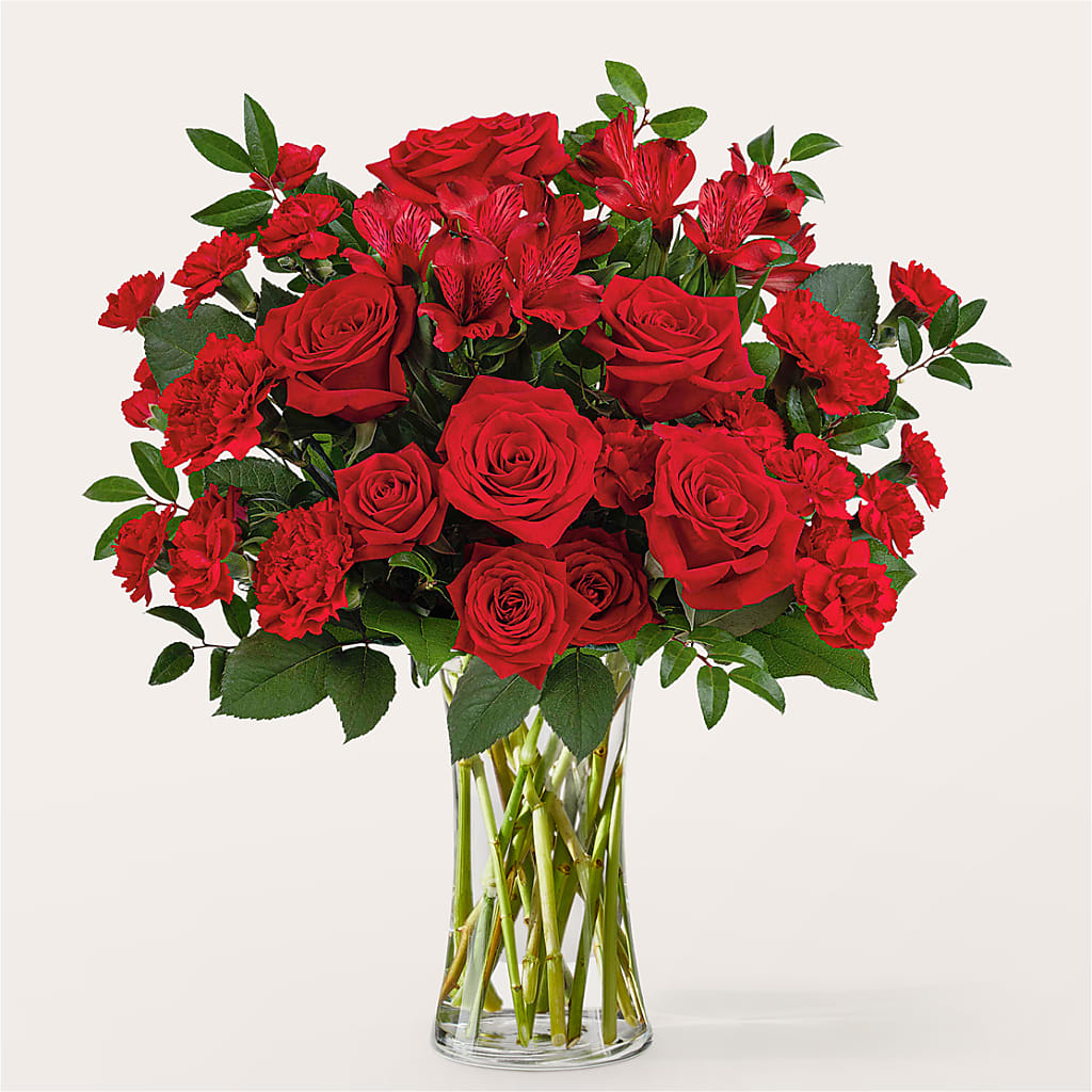 Brilliant Ruby Bouquet – Village Bloom Florist, Folsom LA