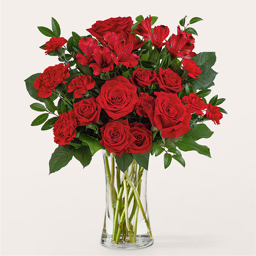 Brilliant Ruby Bouquet – Village Bloom Florist, Folsom LA