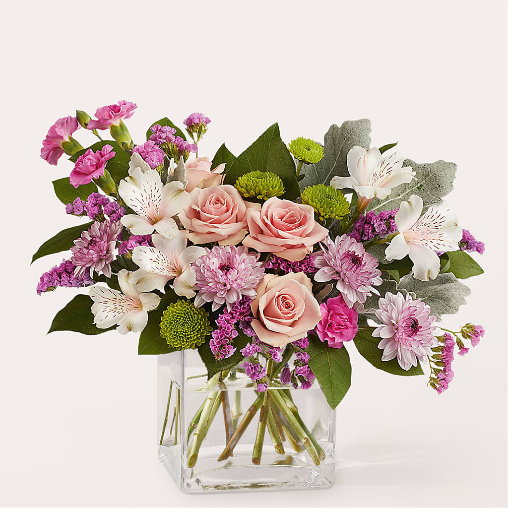 Pink Suede Bouquet – Village Bloom Florist, Folsom LA
