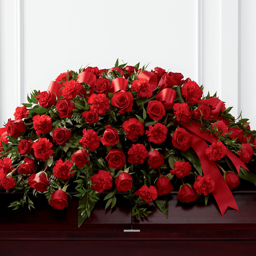 Tribute of Life Casket Spray – Village Bloom Florist, Folsom LA