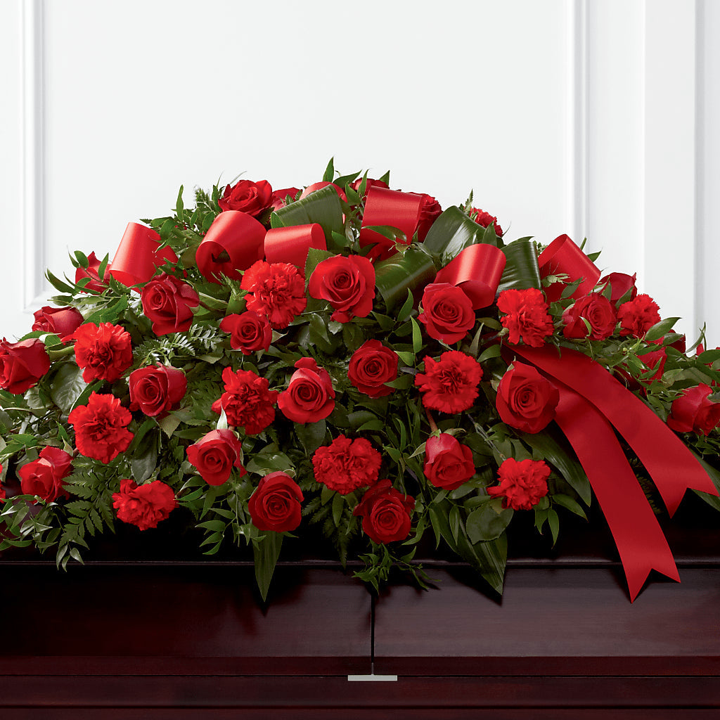 Tribute of Life Casket Spray – Village Bloom Florist, Folsom LA