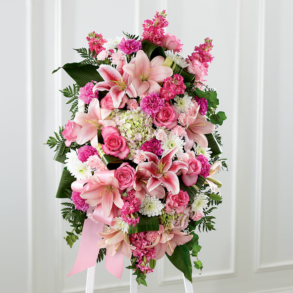 Comforting Standing Spray – Village Bloom Florist, Folsom LA