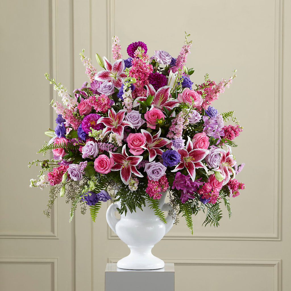 Peaceful Tribute Arrangement – Village Bloom Florist, Folsom LA