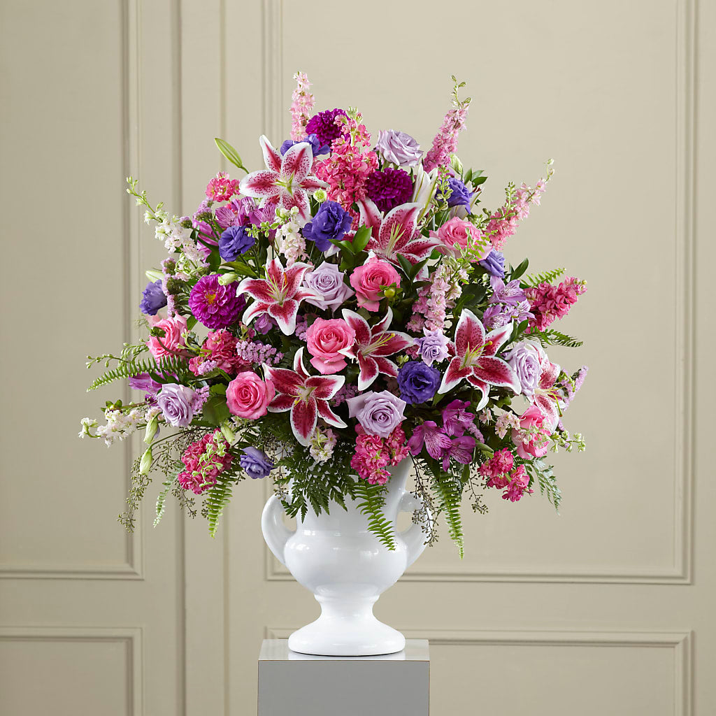 Peaceful Tribute Arrangement – Village Bloom Florist, Folsom LA