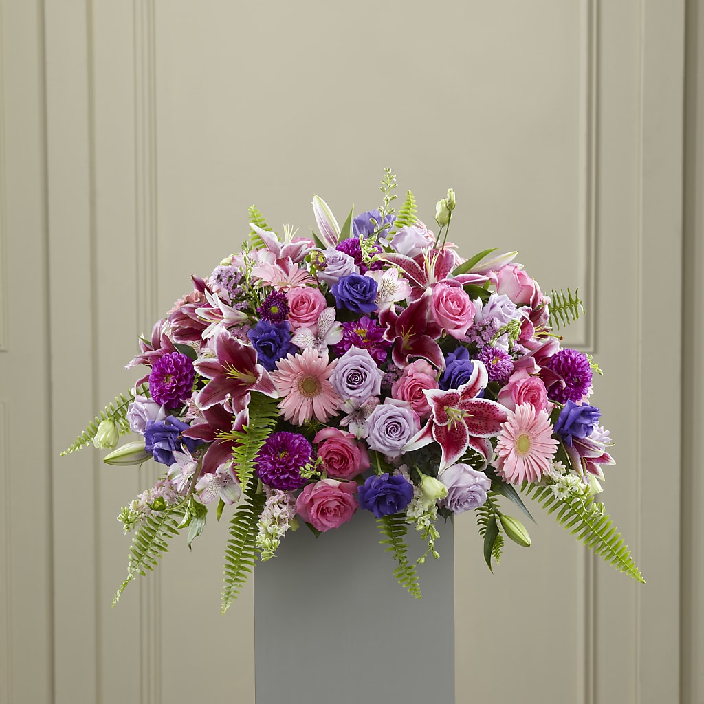 Fare Thee Well Pedestal – Village Bloom Florist, Folsom LA