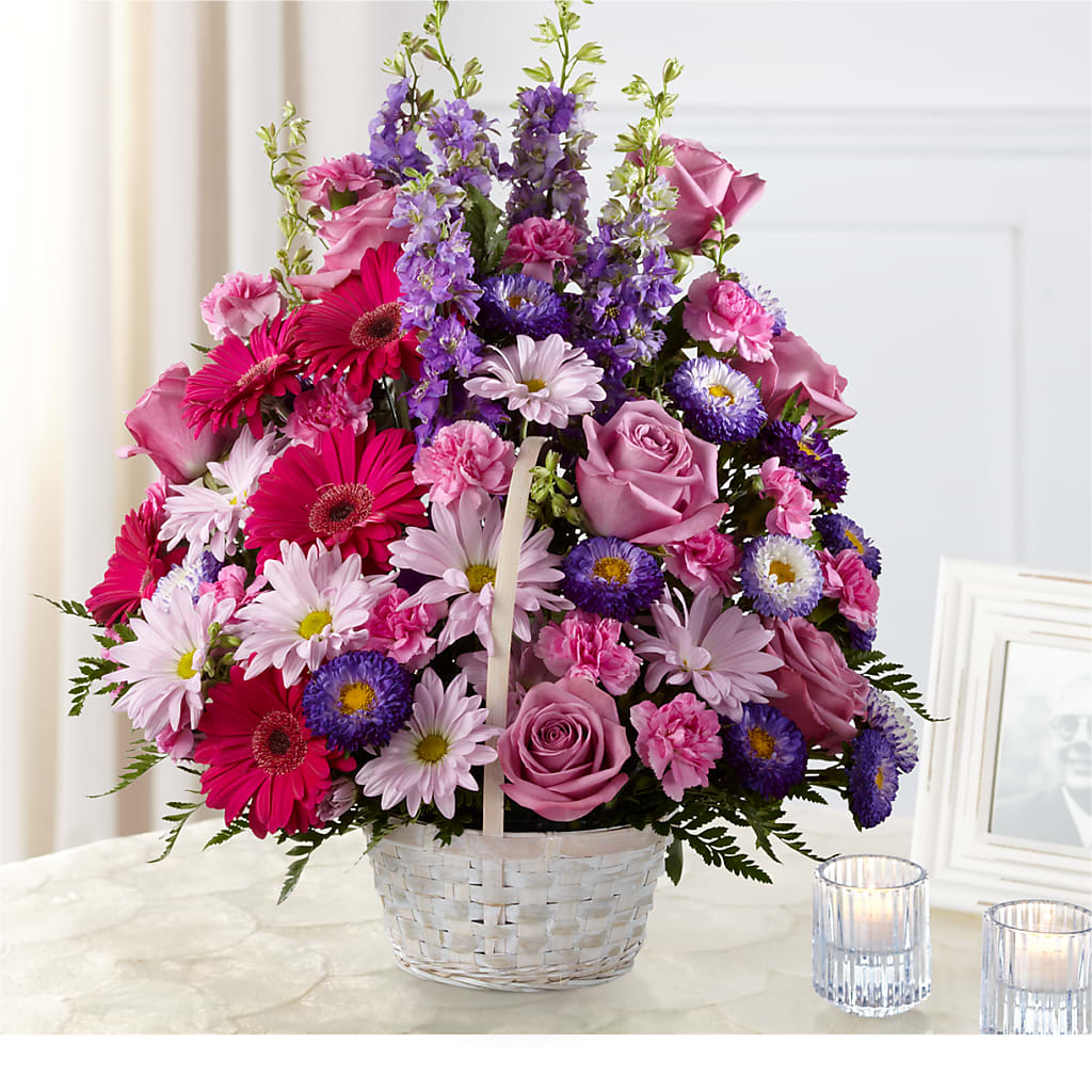 Pastel Peace Basket – Village Bloom Florist, Folsom LA