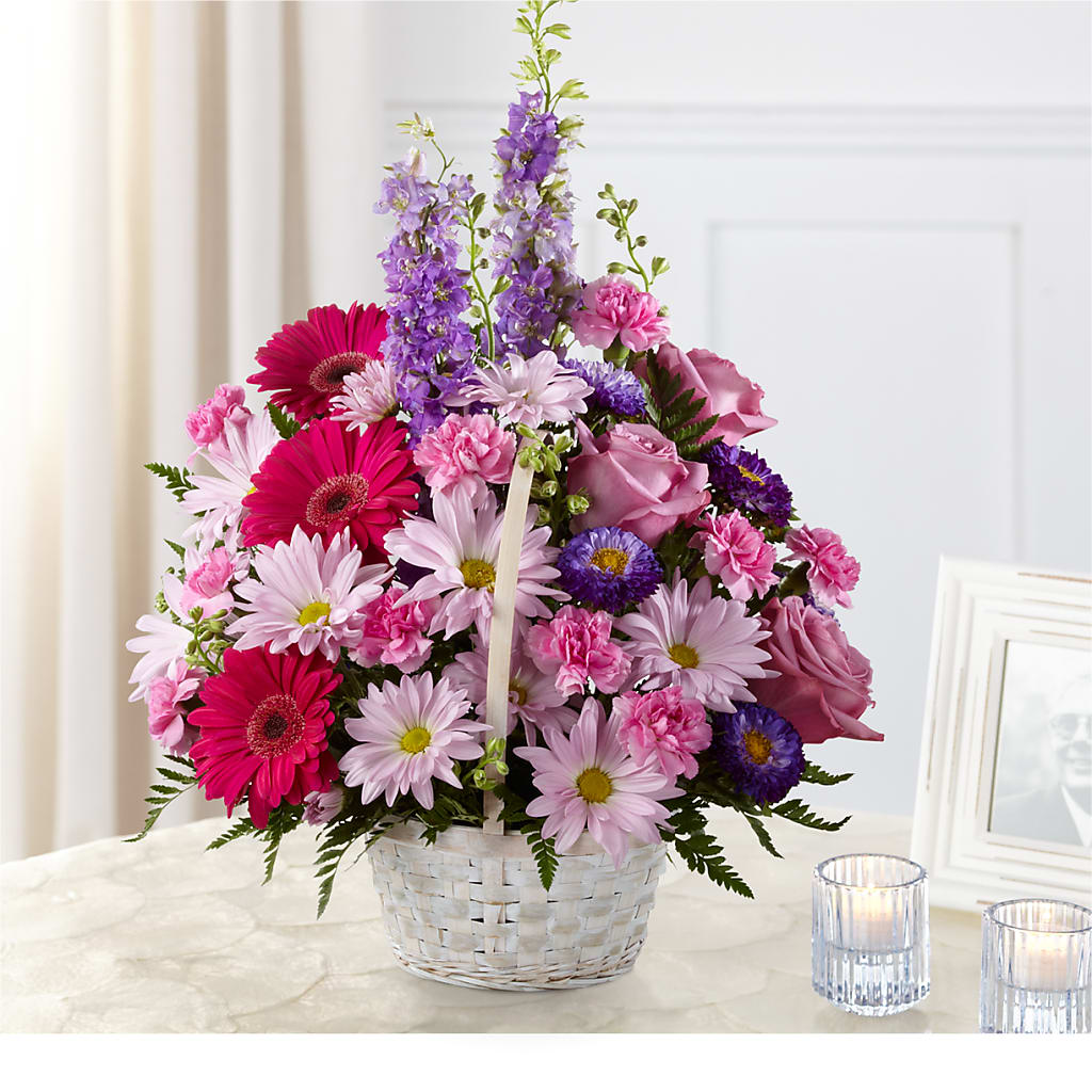 Pastel Peace Basket – Village Bloom Florist, Folsom LA