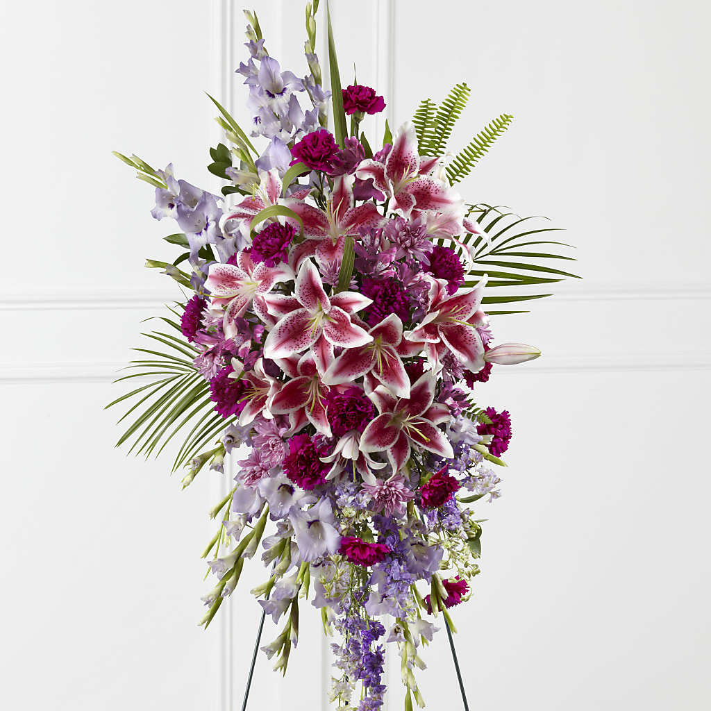 Tender Touch Standing Spray – Village Bloom Florist, Folsom LA