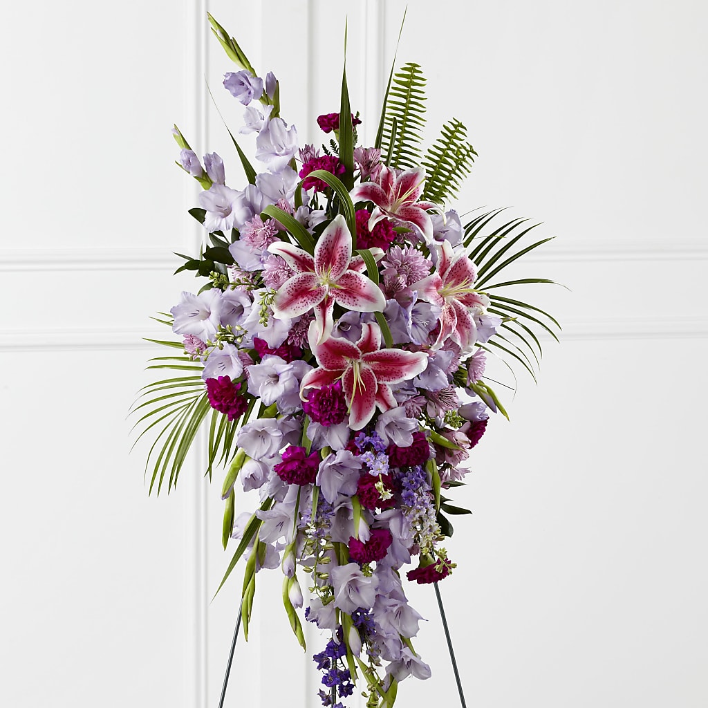 Tender Touch Standing Spray – Village Bloom Florist, Folsom LA