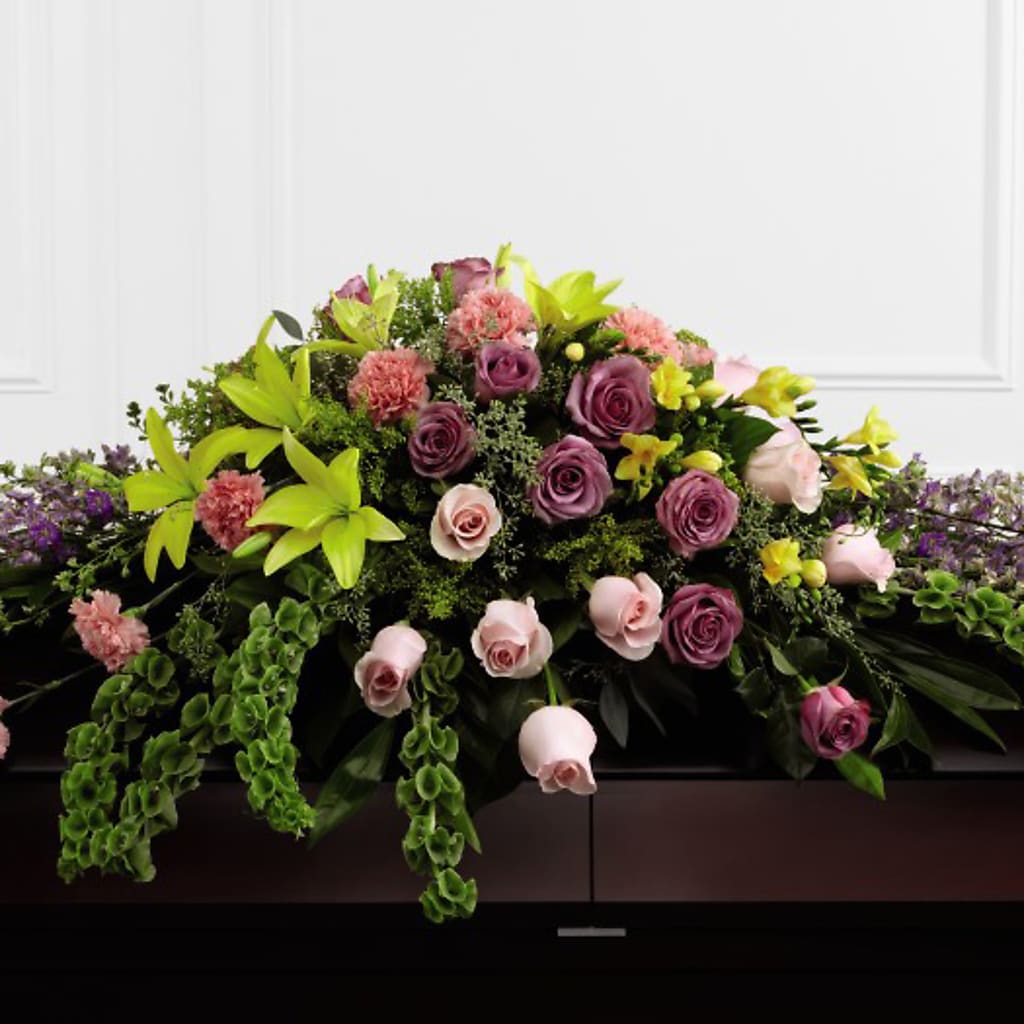 Forever Beloved Casket Spray – Village Bloom Florist, Folsom LA
