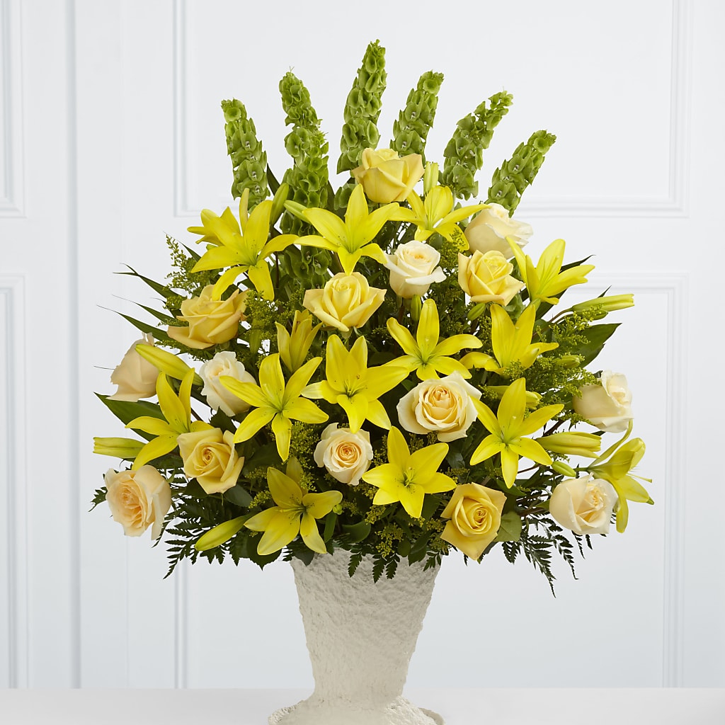 Golden Memories Arrangement – Village Bloom Florist, Folsom LA