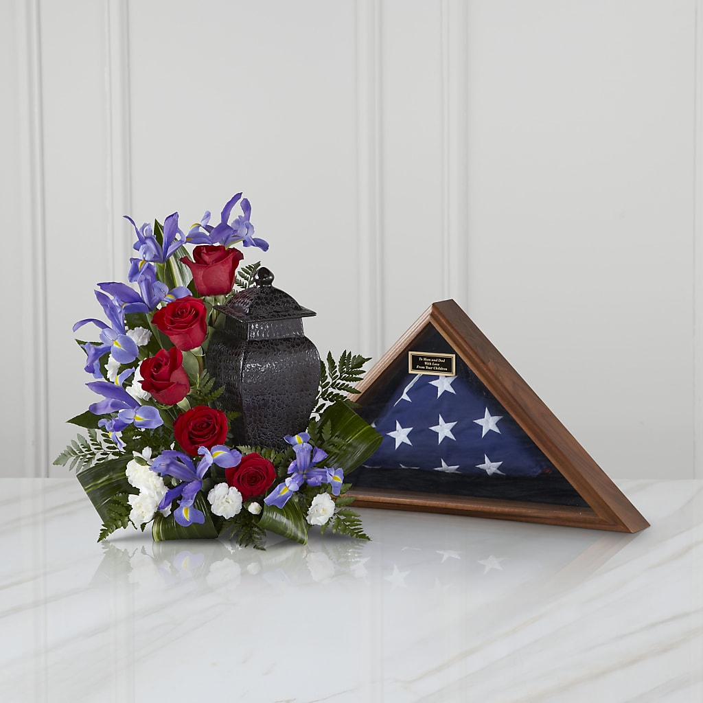 Patriotic Tribute Arrangement – Village Bloom Florist, Folsom LA