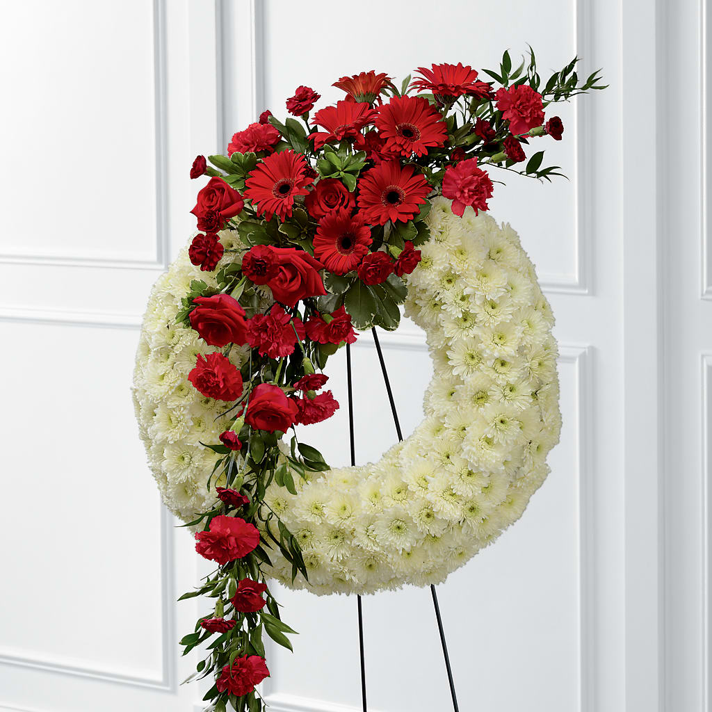 Graceful Tribute Wreath – Village Bloom Florist, Folsom LA