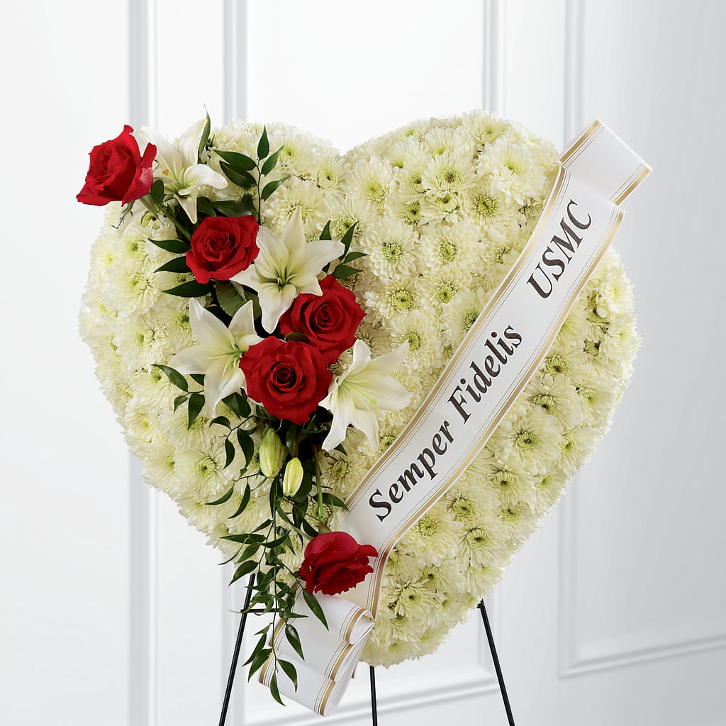 Heartfelt Hero Standing Heart – Village Bloom Florist, Folsom LA