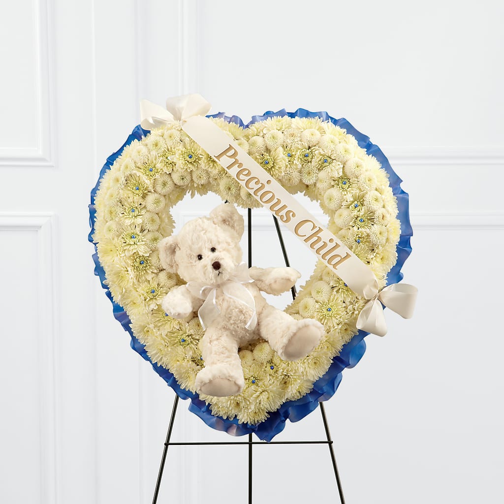 Precious Child Standing Heart – Village Bloom Florist, Folsom LA