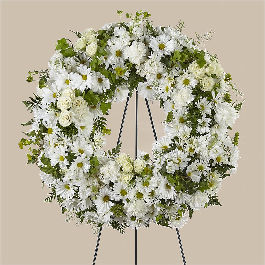 Faithful Wishes Wreath – Village Bloom Florist, Folsom LA