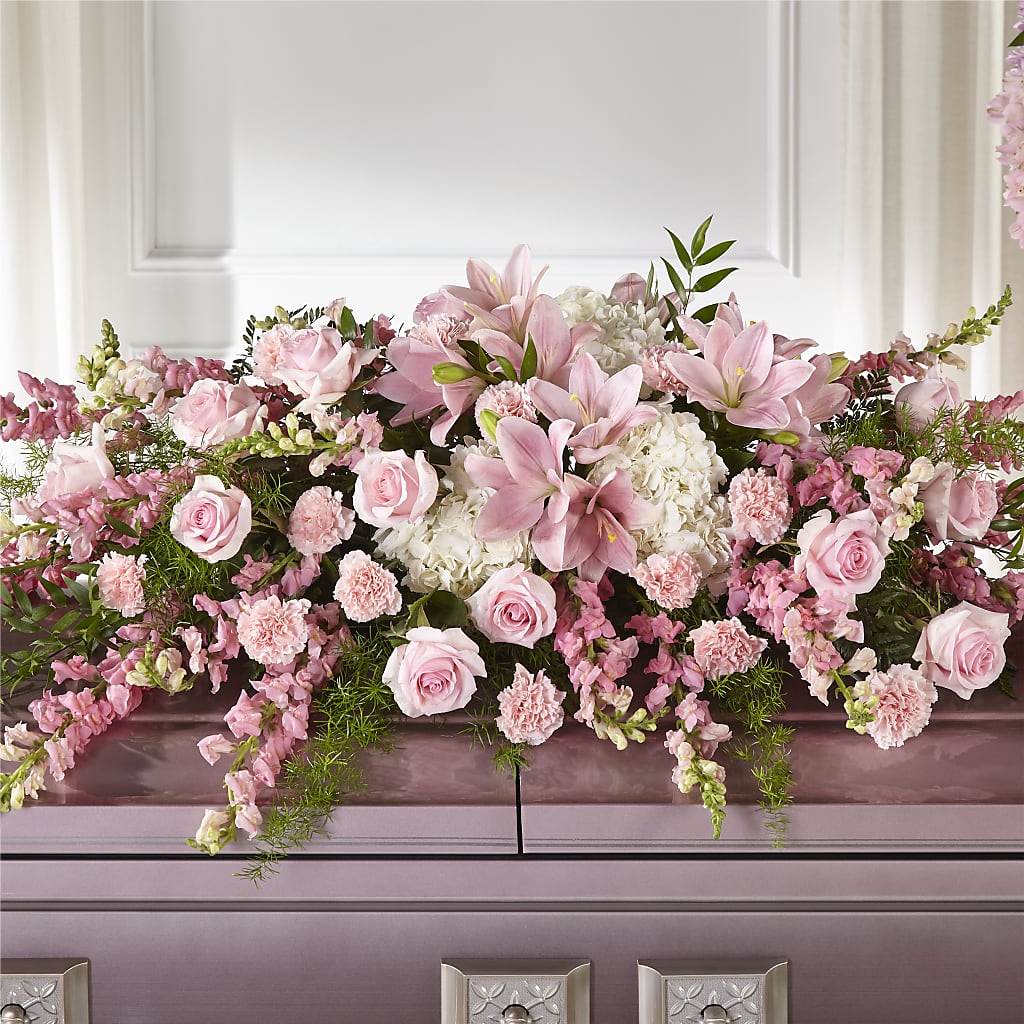 Life & Remembrance Casket Spray – Village Bloom Florist, Folsom LA