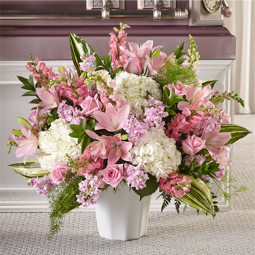 Simply Serene Floor Basket – Village Bloom Florist, Folsom LA