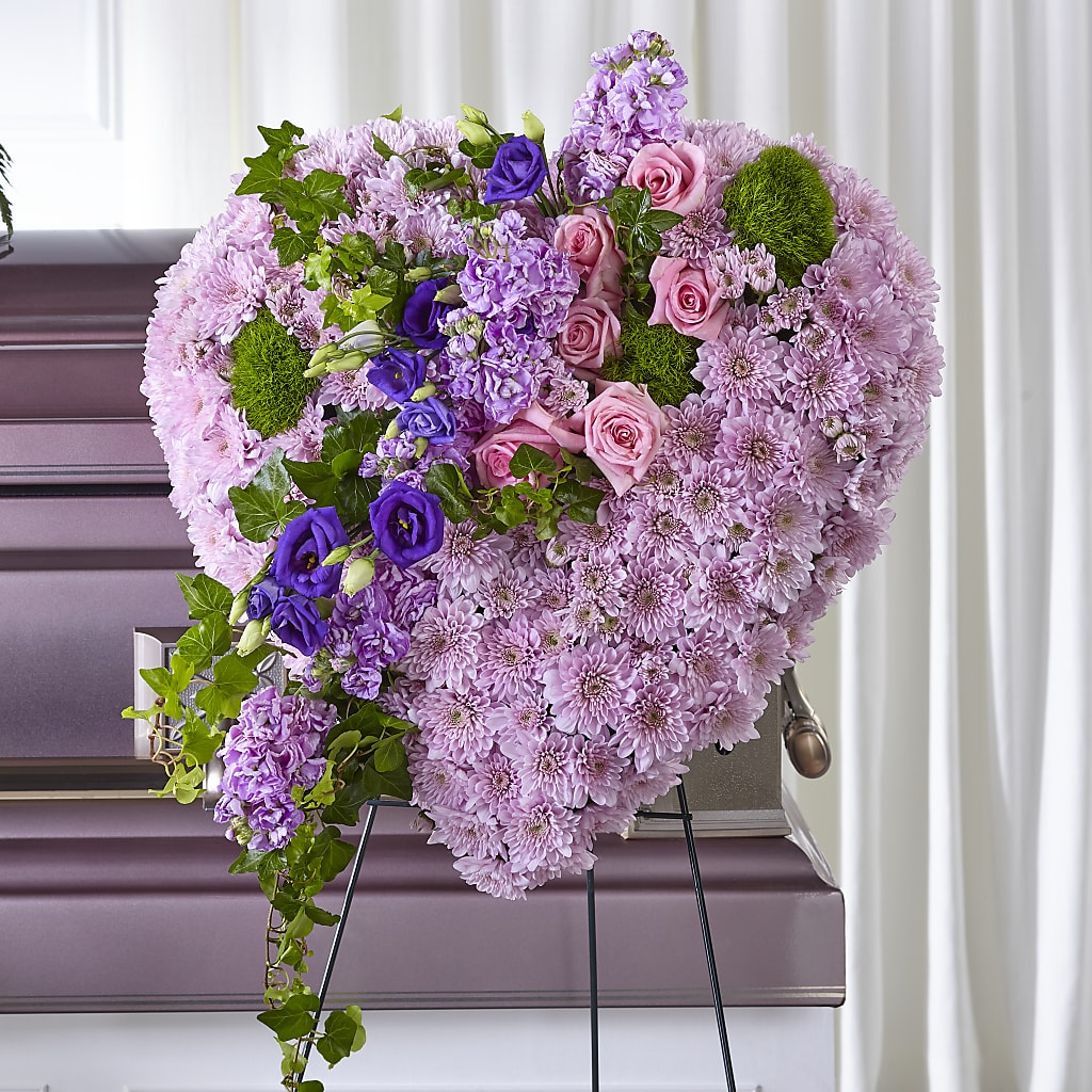 Treasured Love Standing Heart – Village Bloom Florist, Folsom LA