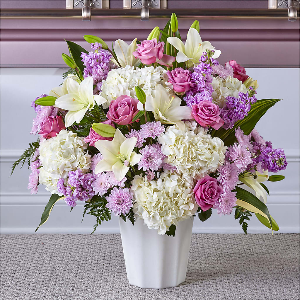 Heaven Sent Floor Basket – Village Bloom Florist, Folsom LA