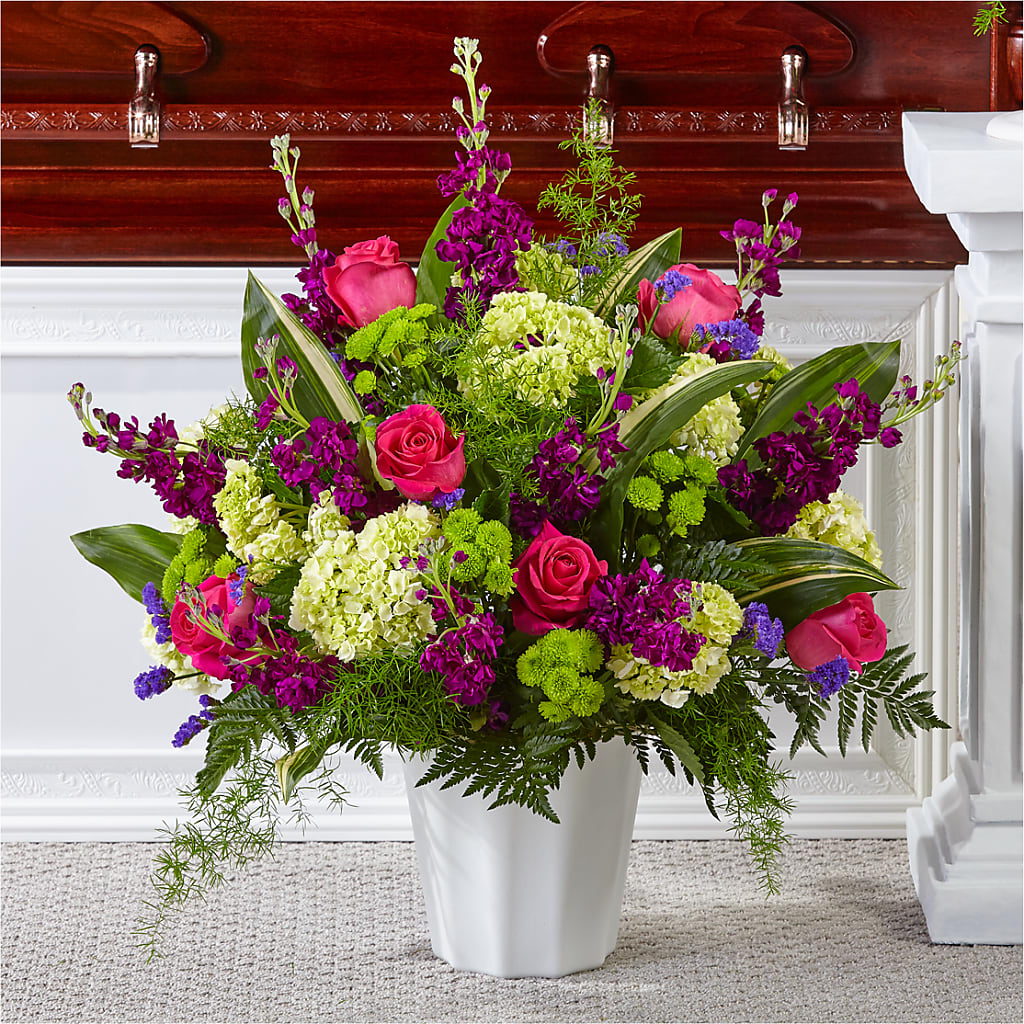 Beautiful Horizons Floor Basket – Village Bloom Florist, Folsom LA