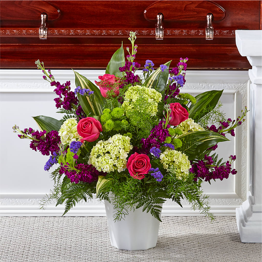 Beautiful Horizons Floor Basket – Village Bloom Florist, Folsom LA