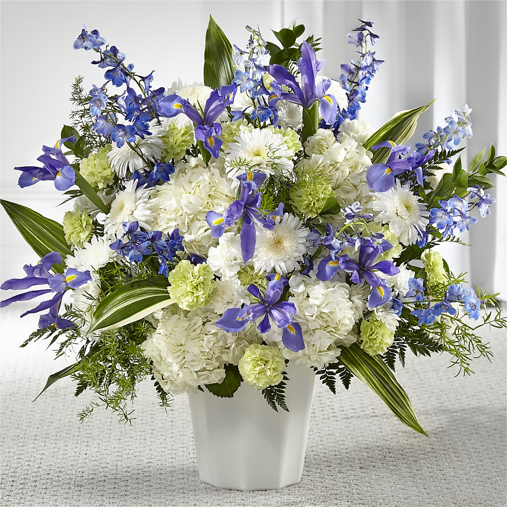 Soft Serenity Floor Basket – Village Bloom Florist, Folsom LA