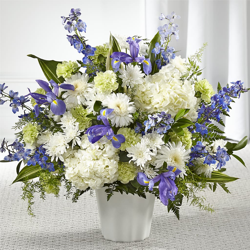 Soft Serenity Floor Basket – Village Bloom Florist, Folsom LA