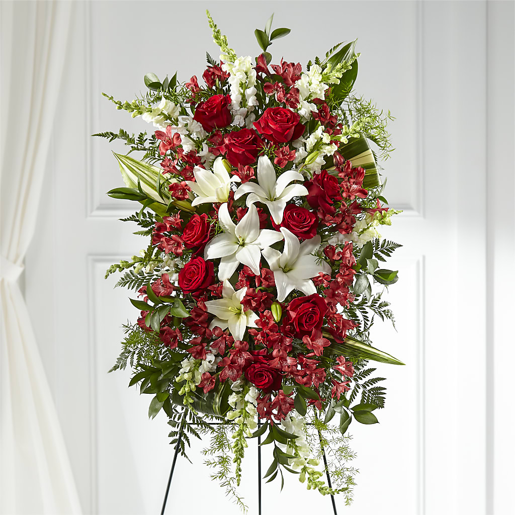 Everlasting Memory Standing Spray – Village Bloom Florist, Folsom LA