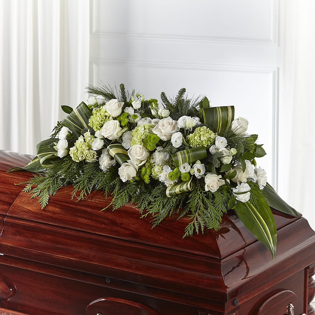 Hopeful Gesture Casket Spray – Village Bloom Florist, Folsom LA