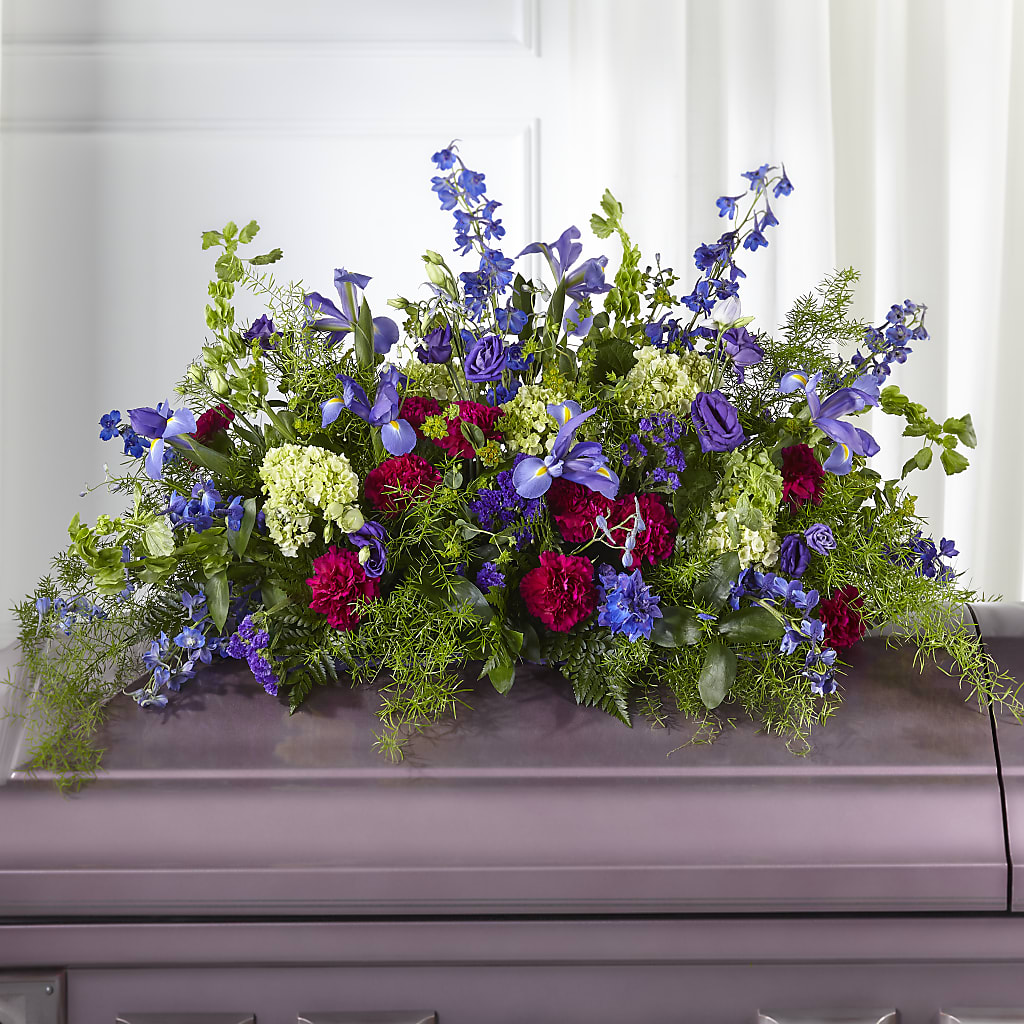 Always Treasured Casket Spray – Village Bloom Florist, Folsom LA