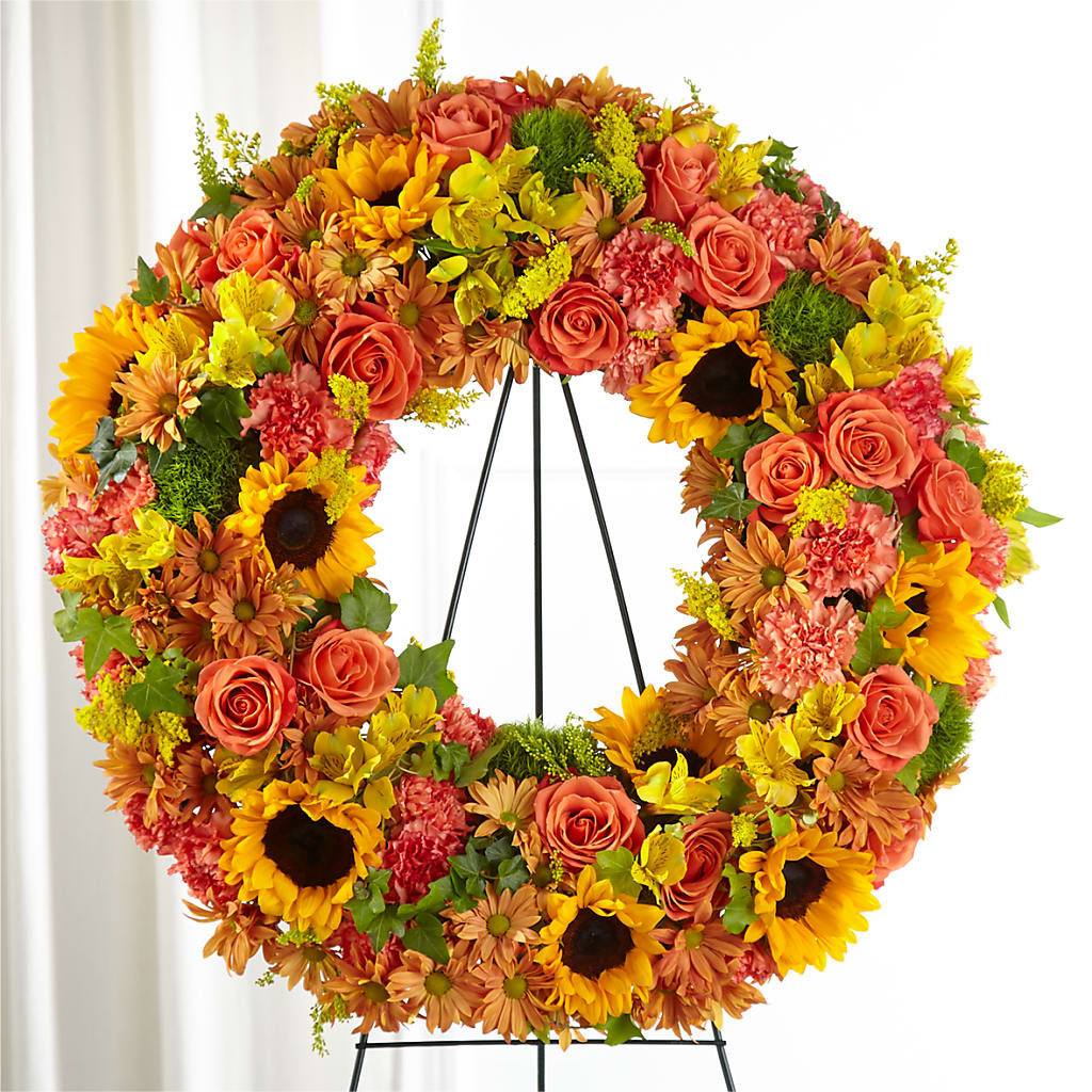 Autumnal Memories Wreath (Standard) – Village Bloom Florist, Folsom LA