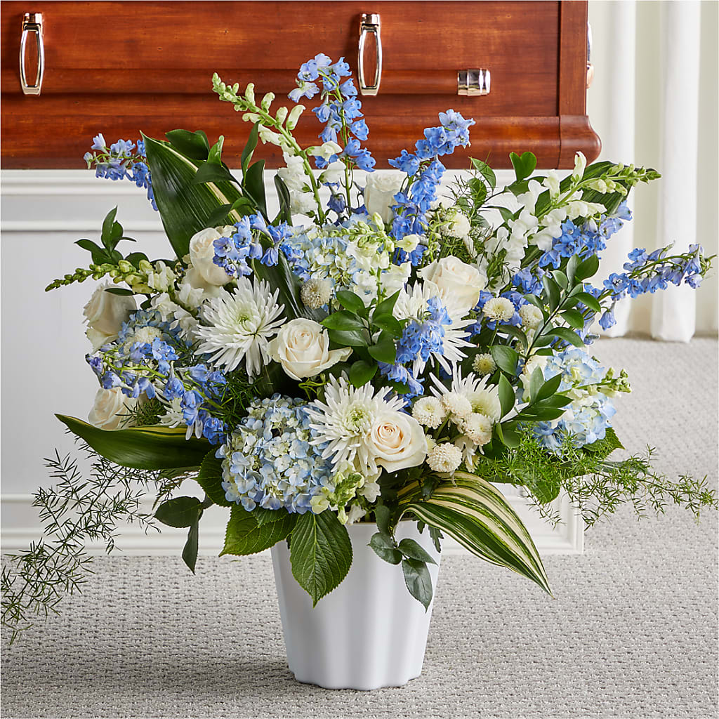 Everlasting Memories Floor Basket – Village Bloom Florist, Folsom LA