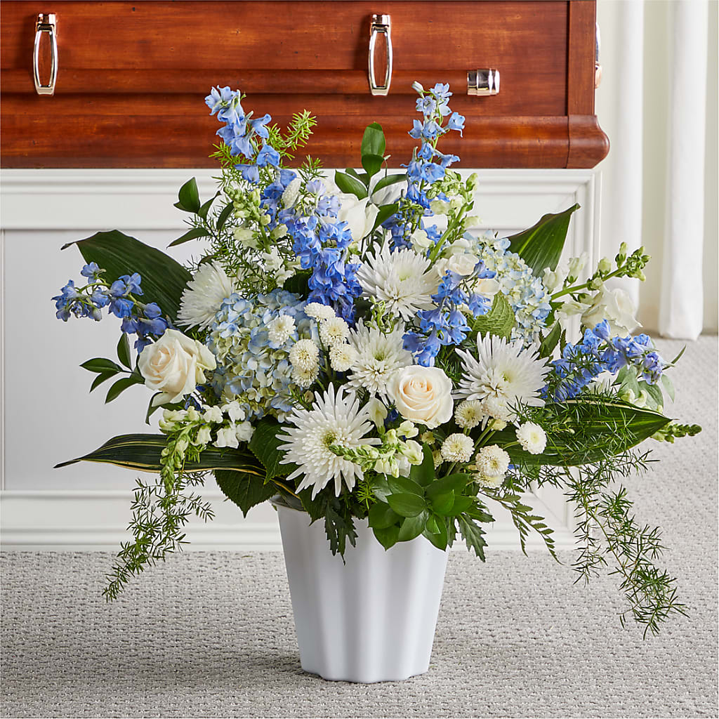 Everlasting Memories Floor Basket – Village Bloom Florist, Folsom LA