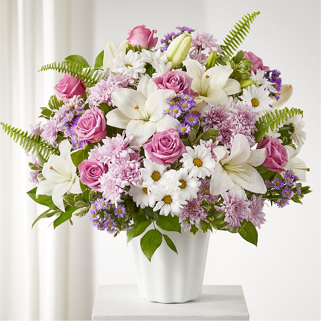 Warmest Thoughts Tabletop Basket – Village Bloom Florist, Folsom LA