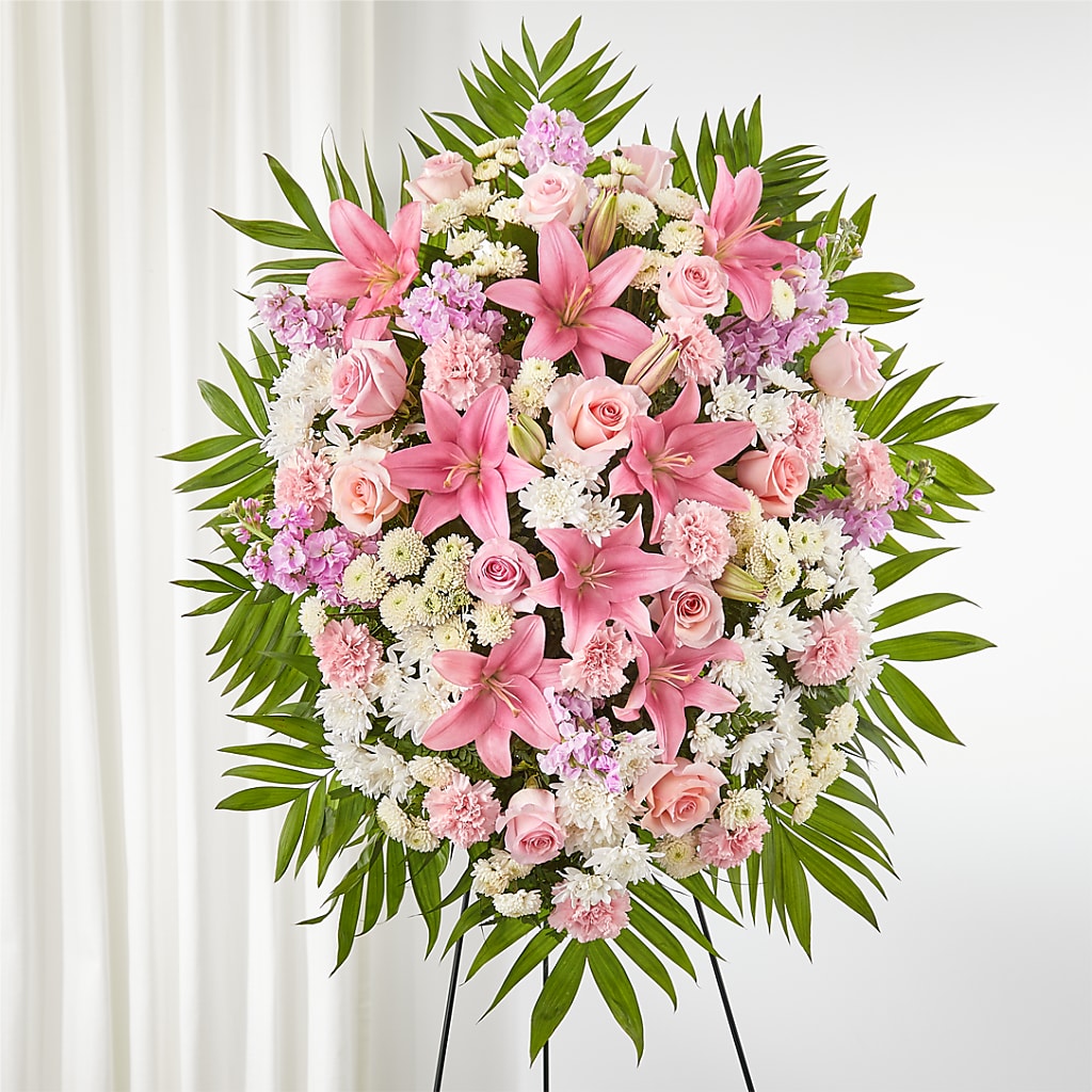 Offering Solace Standing Spray – Village Bloom Florist, Folsom LA
