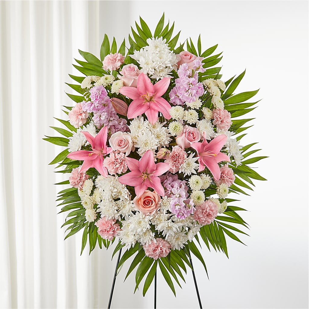 Offering Solace Standing Spray – Village Bloom Florist, Folsom LA