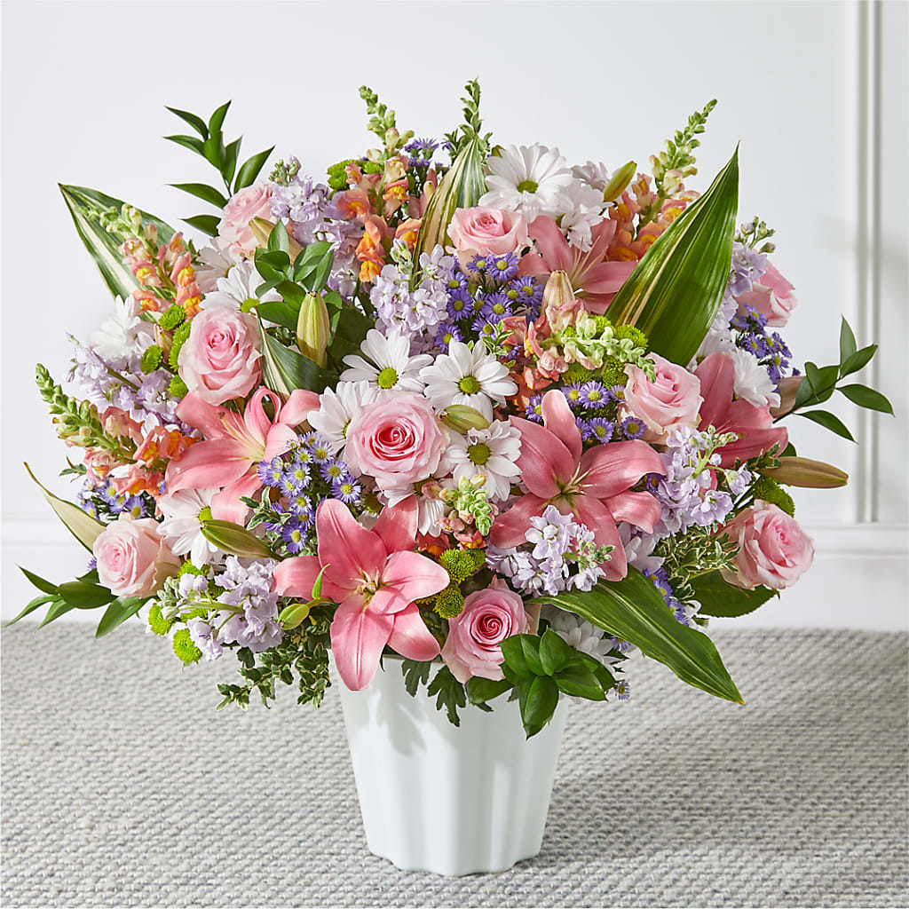 Abundant Compassion Floor Basket – Village Bloom Florist, Folsom LA
