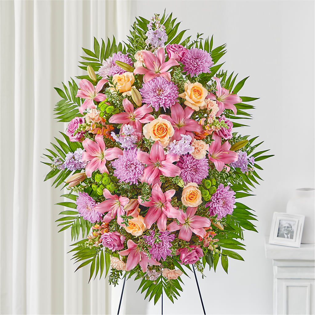 Love & Light Standing Spray – Village Bloom Florist, Folsom LA