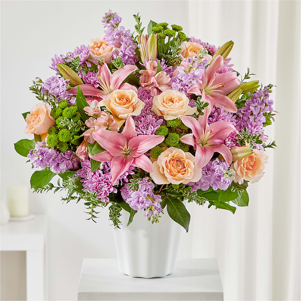 Supportive Embrace Tabletop Basket – Village Bloom Florist, Folsom LA